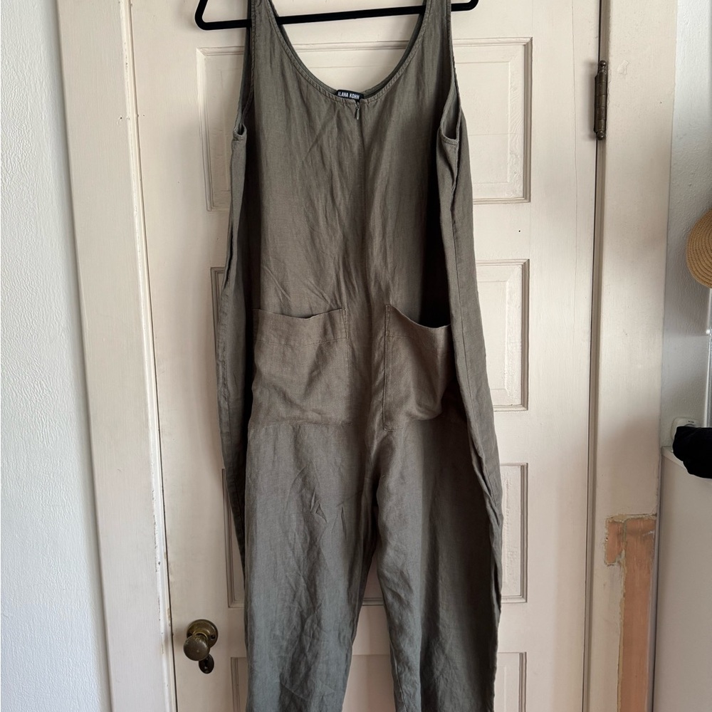 Ilana Kohn - Gary Jumpsuit, Olive Linen